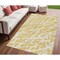 Homeroots 5' X 8' Gold and White Abstract Washable Non Skid Indoor Outdoor Area Rug 559266 - alternate 1