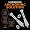 Xpose Safety 4 in Anchor Set, Anchor Lag Shield and Washer for Speed Bump/Wheel Stop on Concrete, 4 Pack CAS4-4-X - alternate 3