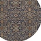 Homeroots 8' Navy Blue Brown And Red Round Floral Washable Indoor Outdoor Area Rug 604603 - alternate 2
