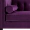 Homeroots 83" Purple Velvet Wood Sofa With Toss Pillows 543954 - alternate 2
