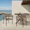 Armen Living Doris Outdoor Patio Dining Chair in Dark Eucalyptus Wood with Truffle Rope - Set of 2 LCDOSITRU - alternate 3