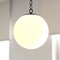 Vaxcel Linden 1-Light Matte Black Mid-Century Modern Globe Pendant Light with Opal Glass Shade P0455 - alternate 4