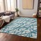 Homeroots 10' X 14' Teal Blue And Ivory Abstract Washable Indoor Outdoor Area Rug 614394 - alternate 3