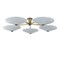 Corbett Lighting Cologne 5 Light Integrated LED Flush Mount in Vintage Brass 521-60-VB - alternate 1