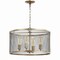 Jonathan Y Pen 4-Light 20" Iron Adjustable Industrial Mesh LED Pendant, Gold JYL6703A - alternate 3