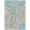 Homeroots 9' X 12' Teal Blue And Ivory Abstract Washable Indoor Outdoor Area Rug 632147 - alternate 4
