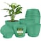 Lifemaster Planter Pots with Drainage Holes, Lightweight, Durable, Space-Saving, Mint, 10PK LMFLOPMIT510 - alternate 1