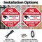 Signmission No Trespassing Protected by Video S, 10 inch X 10 inch, Aluminum Metal Signs, 2PK OC-A-2PACK-10-92 - alternate 2