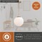 Vaxcel Linden 1L Gold Brass Mid-Century Modern Pendant Light White Globe Glass P0414 - alternate 4