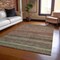 Homeroots 3' X 5' Brown And Gray Striped Washable Indoor Outdoor Area Rug 615830 - alternate 3