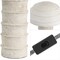 Jonathan Y Cremini 17.5" Modern Minimalist Plaster-Look Ribbed Mushroom Resin Cylinder LED Table Lamp, Cre, 2PK JYL9204A-SET2 - alternate 4
