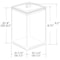 Azar Displays Square Candy Bin with Acrylic Lid - 0.75 Gallon Airtight Food Storage 400431 - alternate 2
