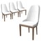 Leisuremod Verisma Collection Modern Wooden Dining Chair in Black Fabric with White Front, 4PK VC57BFW4 - alternate 1