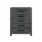 Homeroots 48" Dark Gray Wood Five Drawer Dresser 564691 - alternate 2