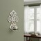 Homeroots 11" White Floral Solid Wood Wall Sconce Candle Holder 274562 - alternate 3