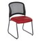 Office Star Products ProGrid Titanium & Black Visitors Chair, Sled Base, Dillon Red 86725R-R100 - alternate 1
