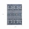 Homeroots 9' X 12' Blue Gray And Charcoal Tribal Washable Indoor Outdoor Area Rug 615402 - alternate 3