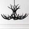 Jonathan Y Eldora 33" 6-Light Rustic Farmhouse Adjustable Resin Antler LED Chandelier, Black JYL6318C - alternate 2