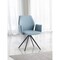 Homeroots Light Blue and Black Upholstered Leather Dining Side Chair 573364 - alternate 2
