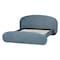 Baxton Studio Ekram Velvet Upholstered Platform Bed, Queen 267-14630-ZORO - alternate 2