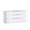 Homeroots 62" White Wood Six Drawer Double Dresser 714488 - alternate 2