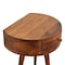 Homeroots 21" Brown Solid Wood Round One Drawer Nightstand 651556 - alternate 8