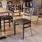 Flash Furniture HERCULES Silver Antique Finish with Clear Coat Ladder Back Metal Restaurant Chair - Mocha Vinyl Seat XU-DG694BLAD-CLR-MCHV-GG - alternate 5