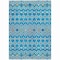 Homeroots 9' X 12' Teal Blue Ivory And Gold Geometric Washable Indoor Outdoor Area Rug 612224 - alternate 3