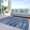 Homeroots 9' X 12' Blue And Navy Blue Abstract Washable Indoor Outdoor Area Rug 613083 - alternate 5