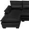 Homeroots 55" Black Fabric Modular Sleeper Sofa 568293 - alternate 2