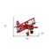 Homeroots 5" Red and Black Metal Hand Painted 1933 G5 Bi Plane Model Airplane 489406 - alternate 4