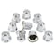 Mytee Products Chrome Metal Push-On Lug Nut Cover with Flange, 33mm, 2in H, Set of 60 Pcs, 6PK LNC-CHROME-51x33x6 - alternate 3