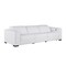 Homeroots 110" White Top Grain Leather Reclining Metal USB Sofa 720310 - alternate 3