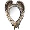 Homeroots 22" Antiqued Gold Heart Resin Framed Accent Mirror 485128 - alternate 1