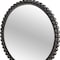 Homeroots 43" Black Metal Round Beaded Framed Accent Mirror 376380 - alternate 3