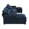 Homeroots 55" Blue Fabric Modular USB Sleeper Sofa 568288 - alternate 3