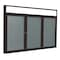 Ghent 48'' x 96'' Enclosed Vinyl Board, 3-Doors, Bronze Aluminum Frame, Illuminated Headliner, Stone PBVLX10-199 - alternate 1