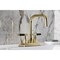 Kingston Brass Double-Handle 4" Centerset Bathroom Faucet with Brass Pop-Up, Polished Brass KS6642CKL - alternate 2