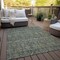 Homeroots 10' X 14' Blue and Green Floral Washable Non Skid Indoor Outdoor Area Rug 564337 - alternate 2