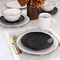 Elama Roman 16 Piece Stoneware Dinnerware Set in Assorted Matte with Gold Rim ELM-ROMAN16 - alternate 5