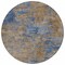Homeroots 8' Navy Blue And Brown Round Abstract Washable Indoor Outdoor Area Rug 603595 - alternate 3