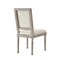 Homeroots Set of Two Cream and Brown Upholstered Linen Dining Side Chairs 535363 - alternate 4
