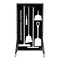 5S Supplies Housekeeping Shadow Board Broom Station V8, Black / White, Kit HSB-V8-BLACK/WHITE-KIT - alternate 1