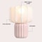 Jonathan Y Leola 10 in. Modern Contemporary Ceramic Fluted Mini w/Ribbed Cocoon Pumpkin Shade LED Table Lamp, Li JYL4202B - alternate 3