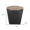 Homeroots 21" Black Solid Wood End Table 380665 - alternate 3