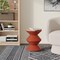 Leisuremod Aura Modern Side Table - Double Hourglass Design, ABS Plastic, Indoor/Outdoor Use AST15BR - alternate 2