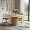 Homeroots 60" Brown Solid Wood Pedestal Base Round Top Dining Table 721002 - alternate 3