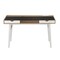 Homeroots 51" Walnut Wood and Stainless Steel Computer Desk 723734 - alternate 1