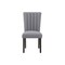 Homeroots Gray Upholstered Tufted Velvet Dining Side Chair 564884 - alternate 2