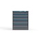 Strong Hold 5 drawer cabinet - (1x 3ft, 1x 4ft, 1x 5ft, 1x 6ft, 1x 7ft) - Blue accents - E-Lock w/ Tracking S3036-PPTAS-0503FS - alternate 1